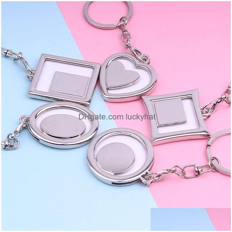 creative photo frame couple keychain personality photo frame key chain creative gifts 5 styles key ring can be customized lettering
