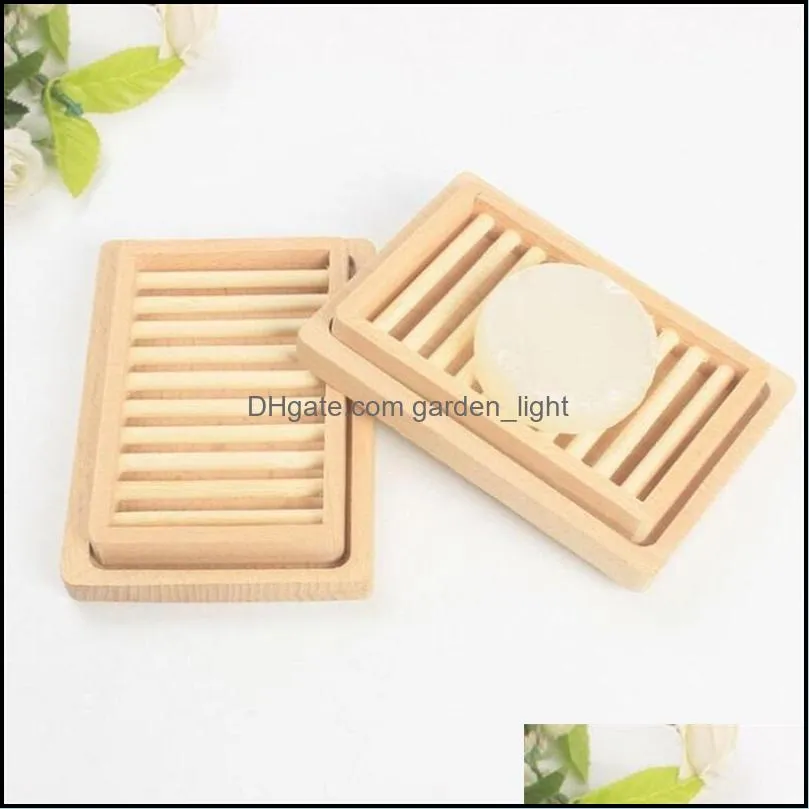 soap dishes with tray wooden natural bamboo soap box rack plate portable soap holder bathroom accessories