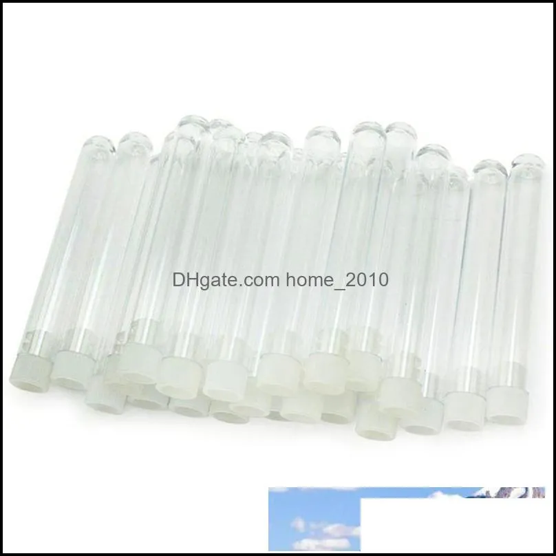 sae fortion 10 pcs clear plastic test tube with cap ushaped bottom long transparent test tube lab supplies 3 sizes kt0152