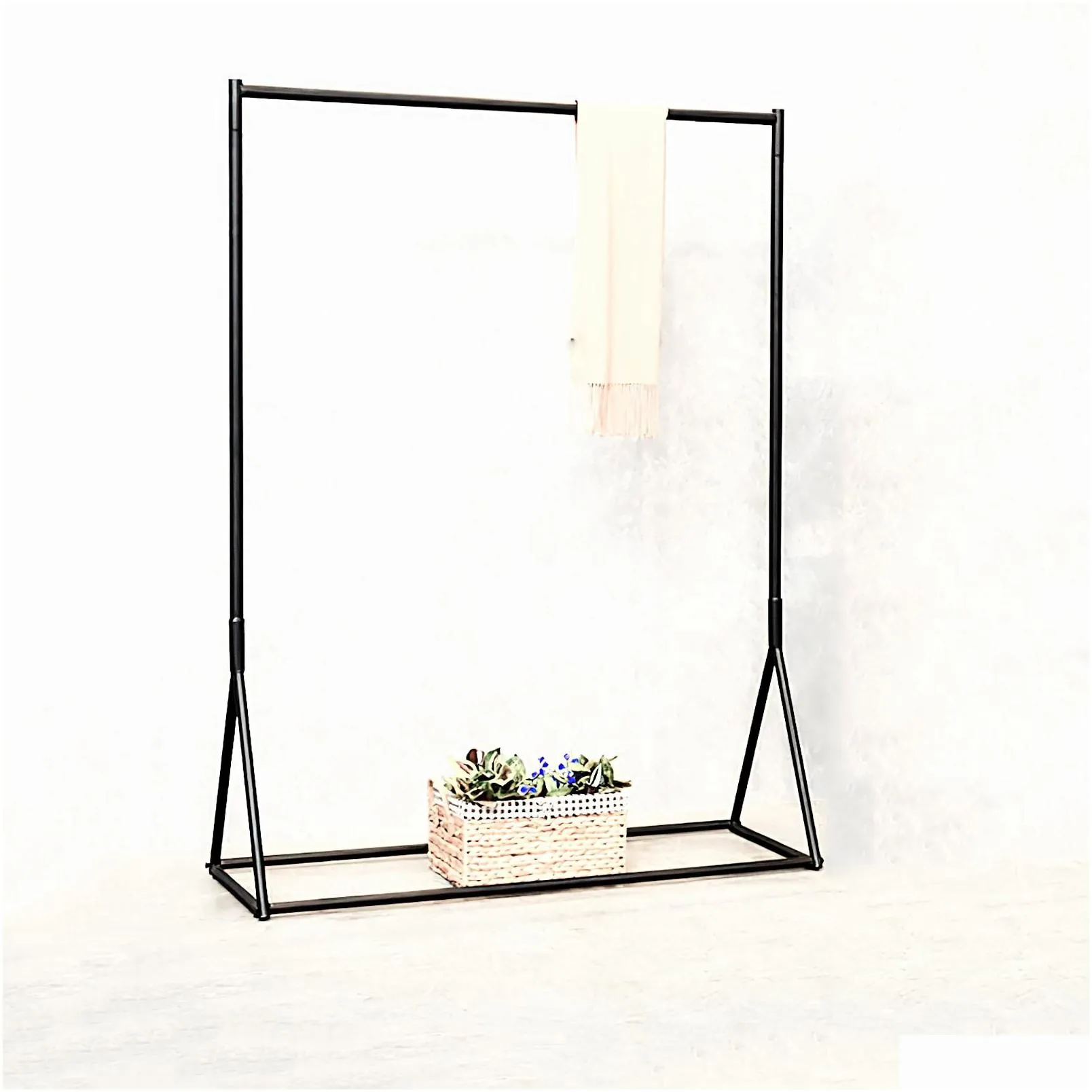 golden clothing rack display rack gold clothes rail shelf floorstanding f0822