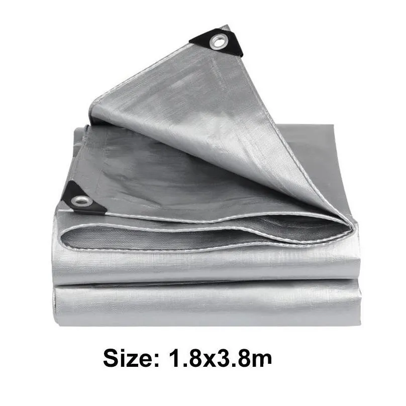 shade thickened 032mm outdoor waterproof shed cloth truck car canopy rain silver sunscreen pe plastic tarpaulin