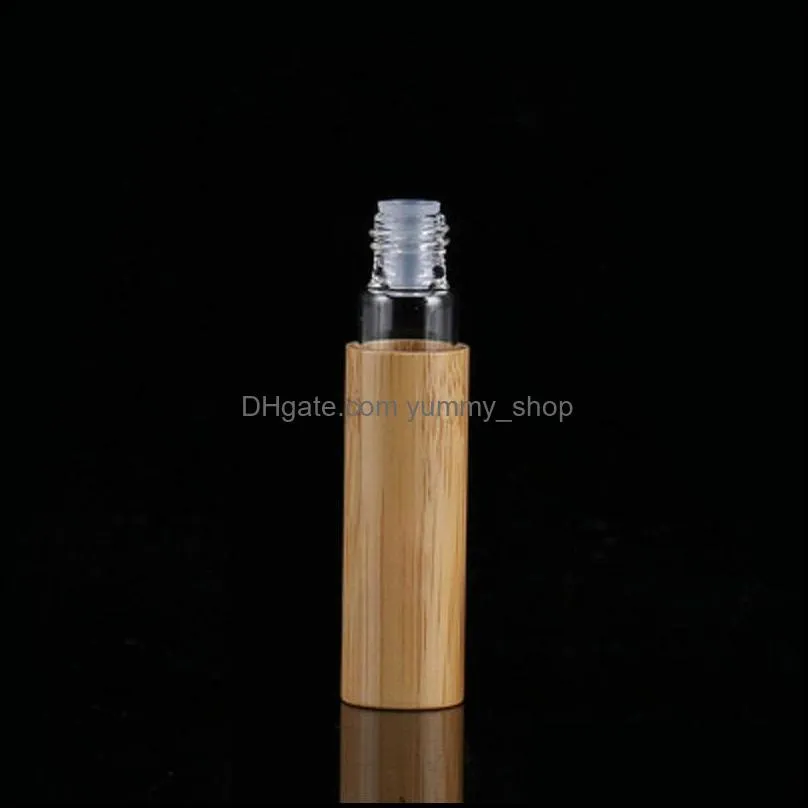 10ml full bamboo mascara packing bottle refillable tube mascaras brush empty packaging cosmetic container silicone brushes growth fluid