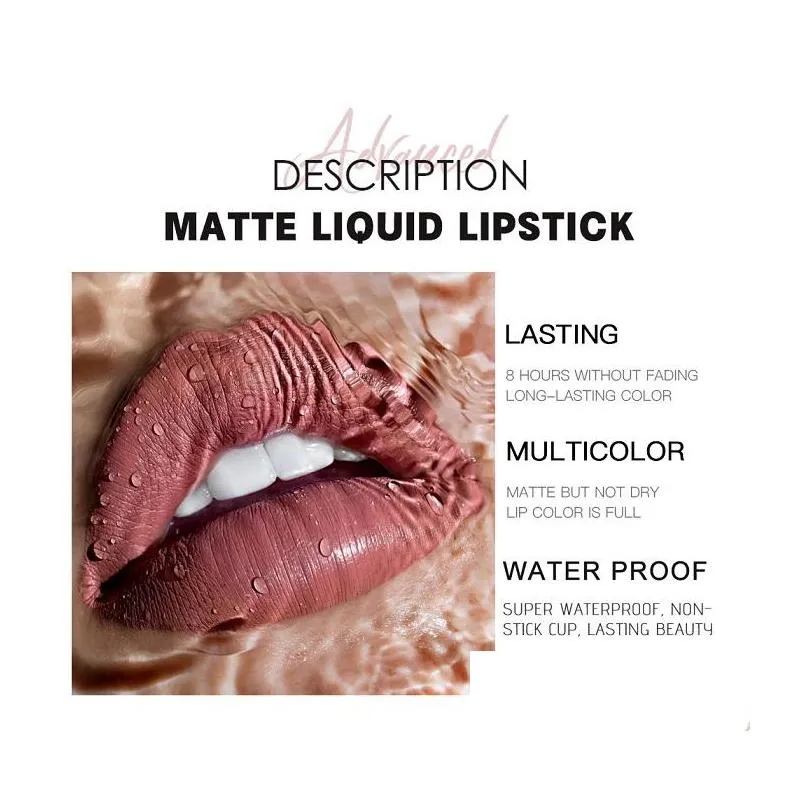 purple lipstick lipsticks lip gloss new poker packing 4 colors in one box matte fog effect non stick cup waterproof does not fade easily nutritious containing