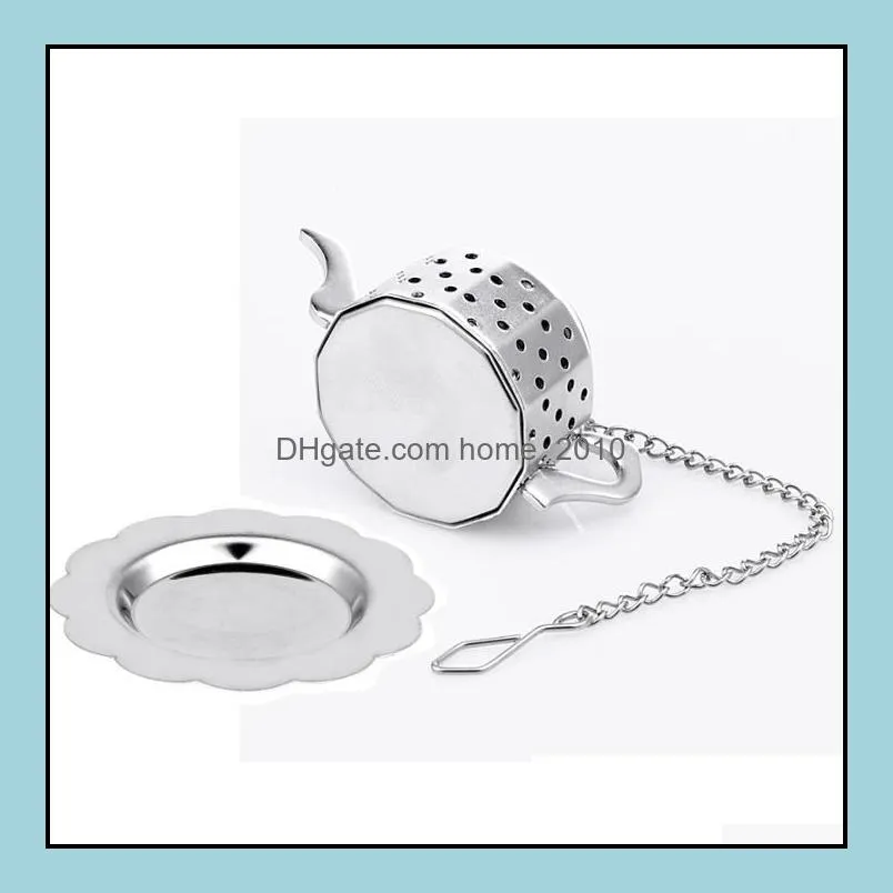 teapot shaped stainless steel herbal pot tea infuser strainers filter tea ball for wedding gifts sn2094