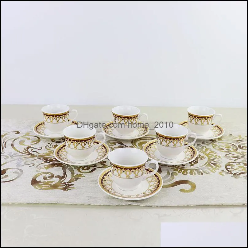 classic european bone china coffee cups and saucers sets tableware plates dishes afternoon tea set home kitchen with gift box