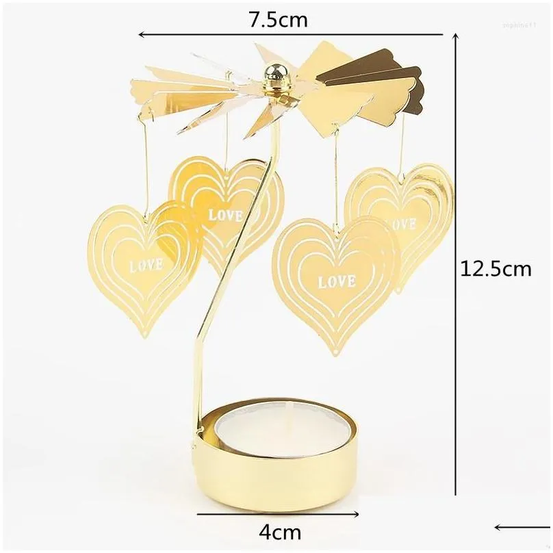 party decoration rotary candle holder for wedding decorations candlestick romantic valentines day stand holders table