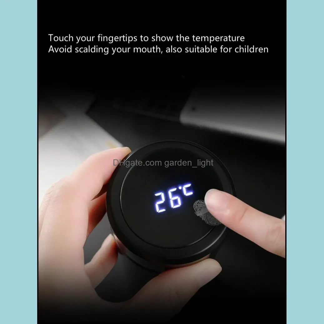 smart mug temperature display vacuum stainless steel water bottle kettle thermo cup with lcd touch screen gift cup