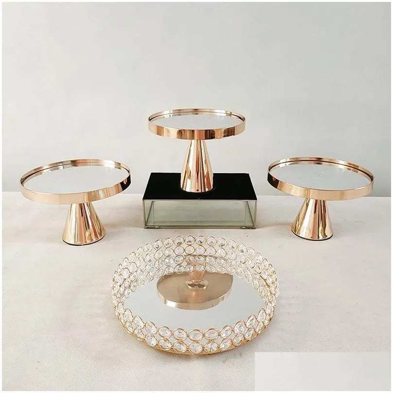 other bakeware gold cake stand set of 3pcs11pcs round mirror top dessert cupcake