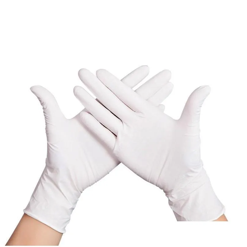 us stock blue nitrile disposable gloves powder non latex pack of 100 pieces gloves antiskid antiacid gloves fy9518fj25