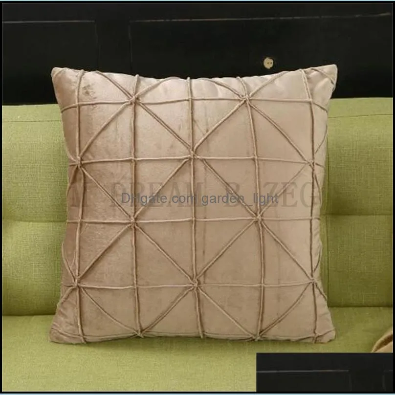 45x45cm velvet pillowcase geometric pattern pillow case car sofa cushion covers home bed living room decoration not include pillow