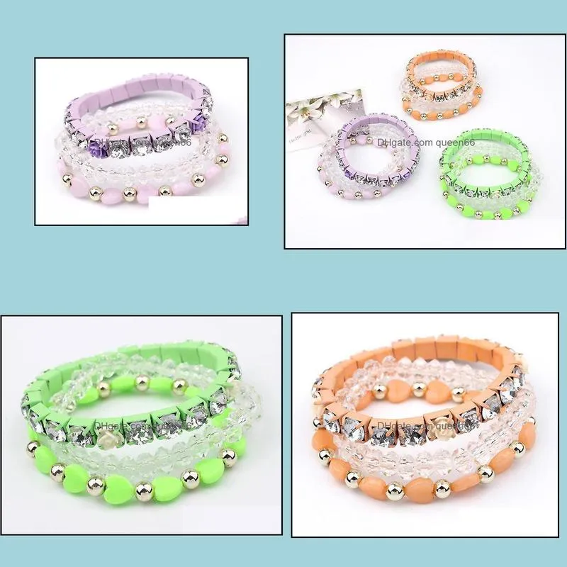 charms bracelets bohemian candy bangles jewelry for women gift wrist band multilayer bracelets