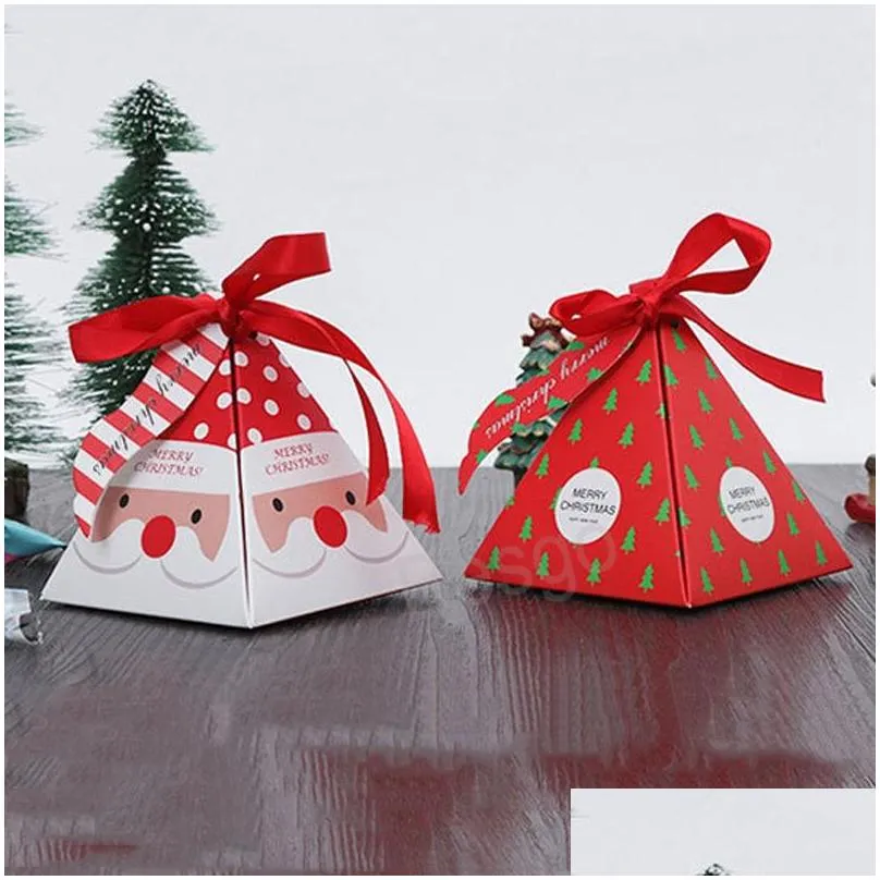 christmas gift wrap boxes santa claus elk candy box paper present box party decor bh7444 tyj