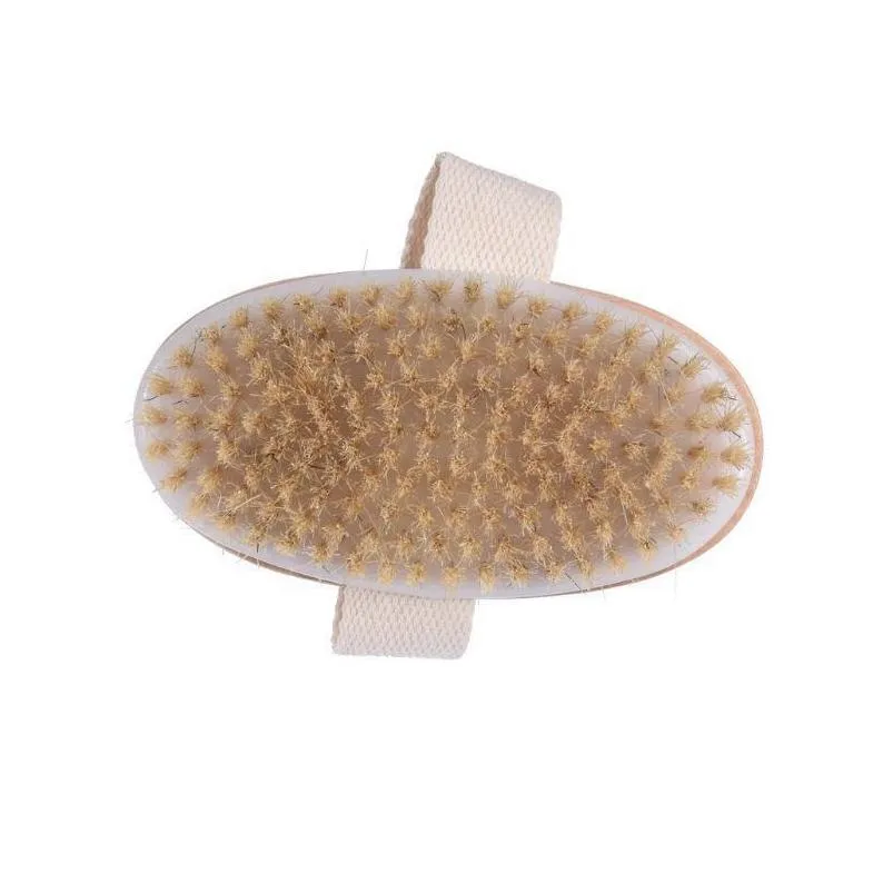 stock bath brush dry skin body soft natural bristle spa the brush wooden bath shower bristle brush spa body brushs without handle