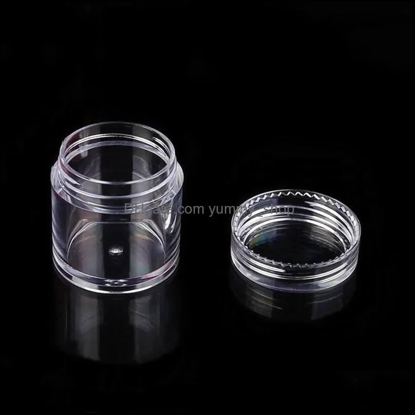 10g clear plastic jars face cream mask cosmetic jars cream bottle pet plastic cosmetic container dispenser