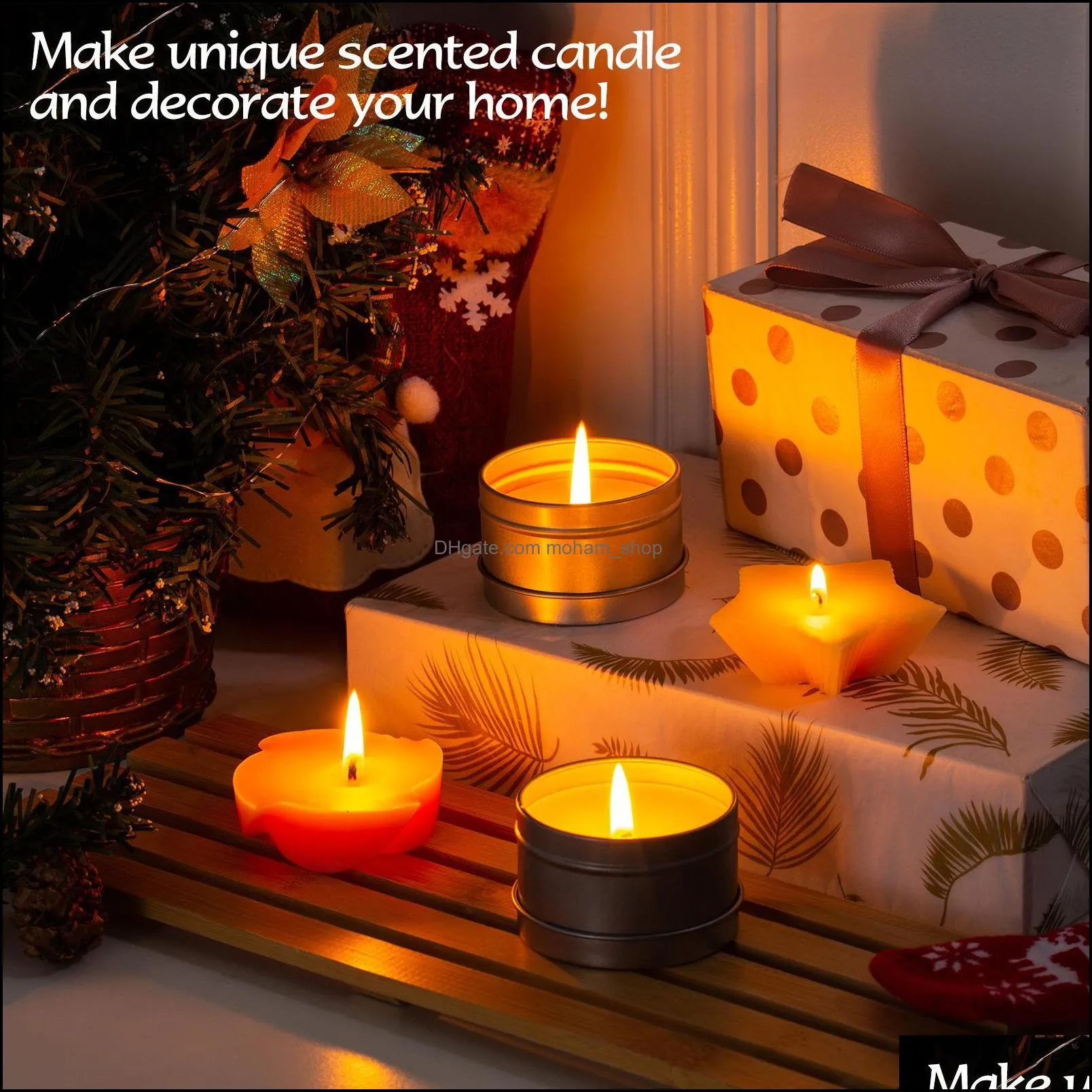 scented candles making beginners set complete diy candle crafting tool kit supplies beeswax melting pot fragrance oil tins dyes wicks