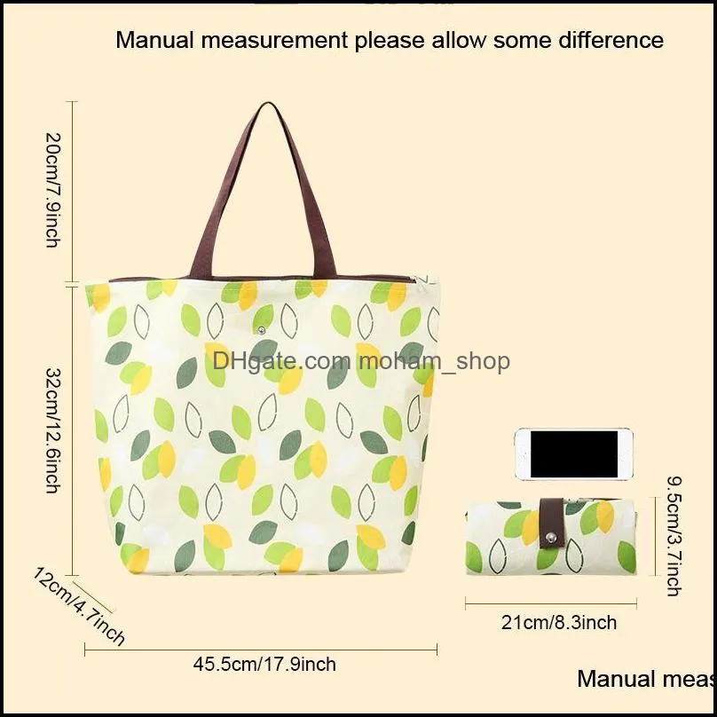 portable foldable oxford cloth shopping bag waterproof ecofriendly storage bags pouch reusable lightweight shoulder tote