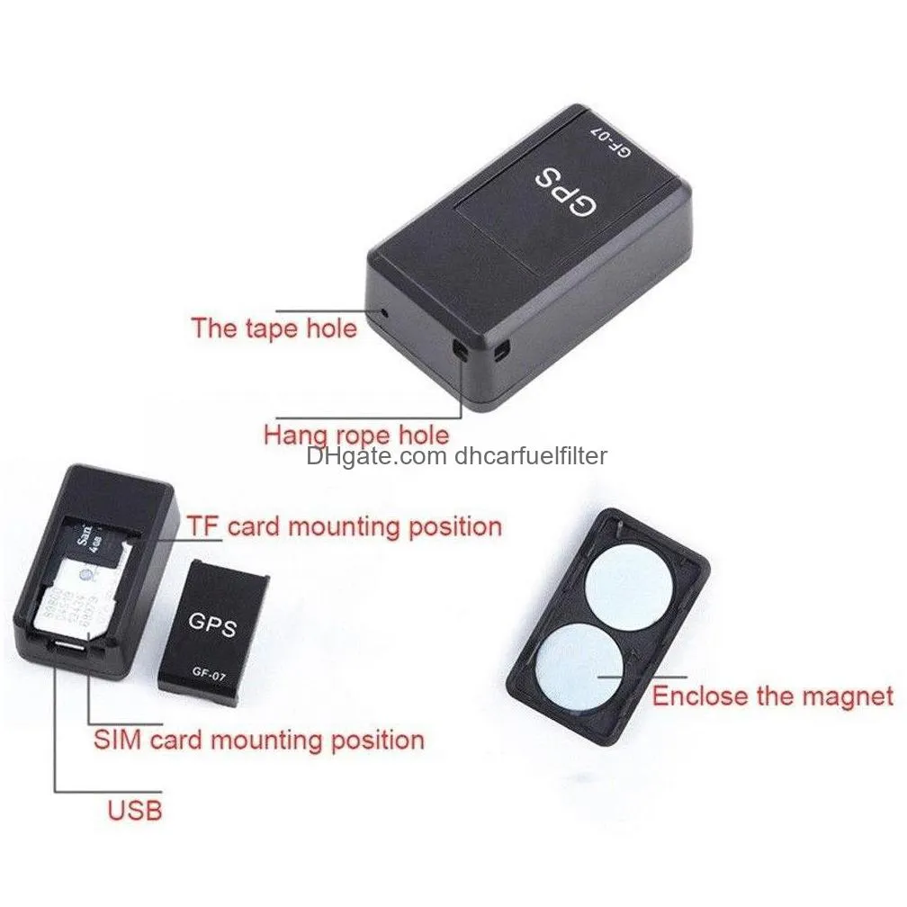 mini gf07 gps long standby magnetic sos tracker locator device voice recorder for vehicle/car/person locator system