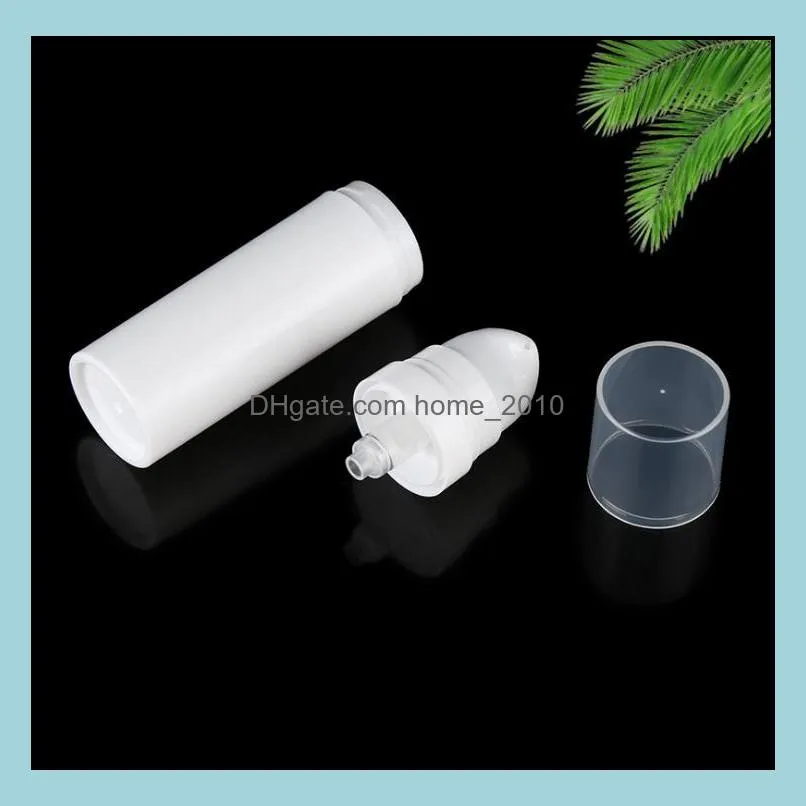 5ml 10ml 15ml white airless lotion pump bottle mini sample and test bottles vacuum container cosmetic packaging sn3929