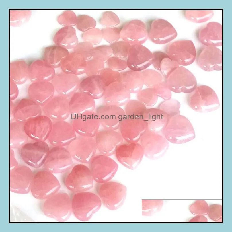 natural rose quartz heart shaped pink crystal carved palm love healing gemstone lover gife stone crystal heart gems