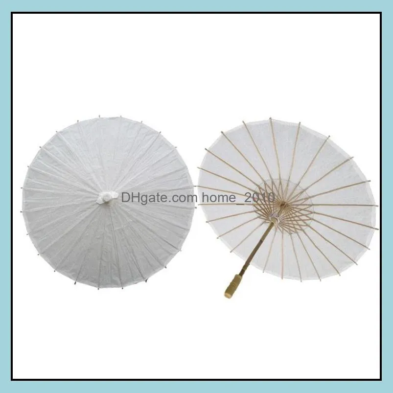 60pcs bridal wedding parasols white paper umbrellas beauty items chinese mini craft umbrella diameter 60cm sn4664