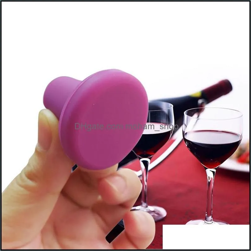 9 colors beer bottle stopper caps family bar preservation tools food grade silicone wine bottles stopper creative design safe healthy