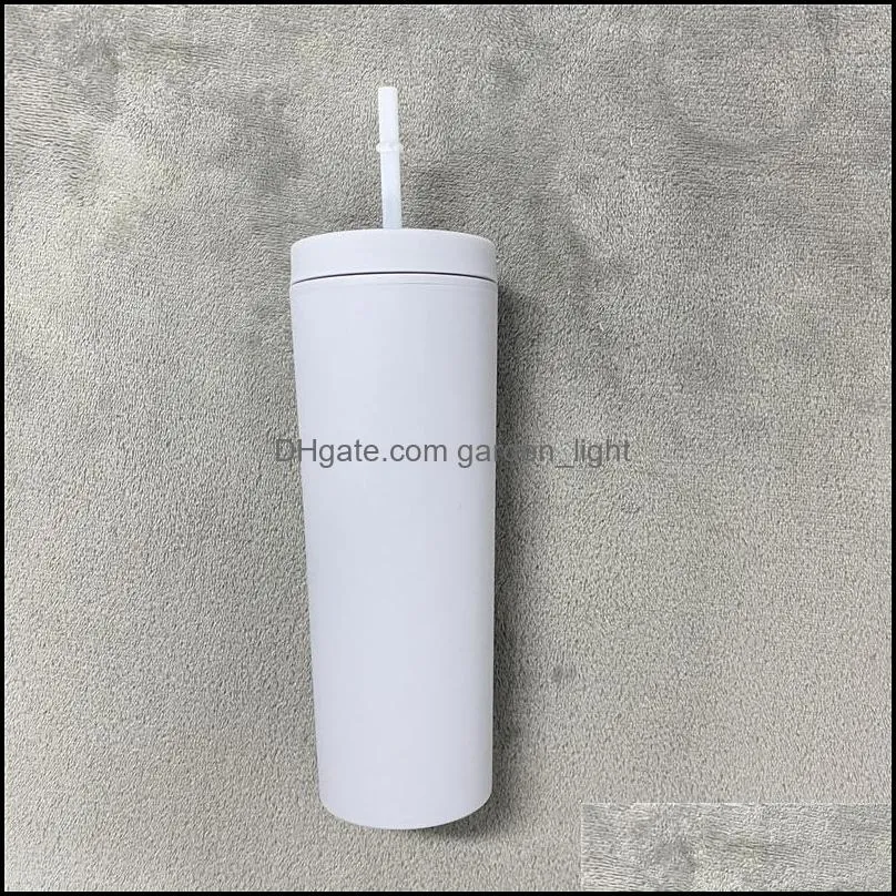 19oz eatable straw cup with lid and logo water bottle plastic silicone coffee cup with straw milk bubble tea mug
