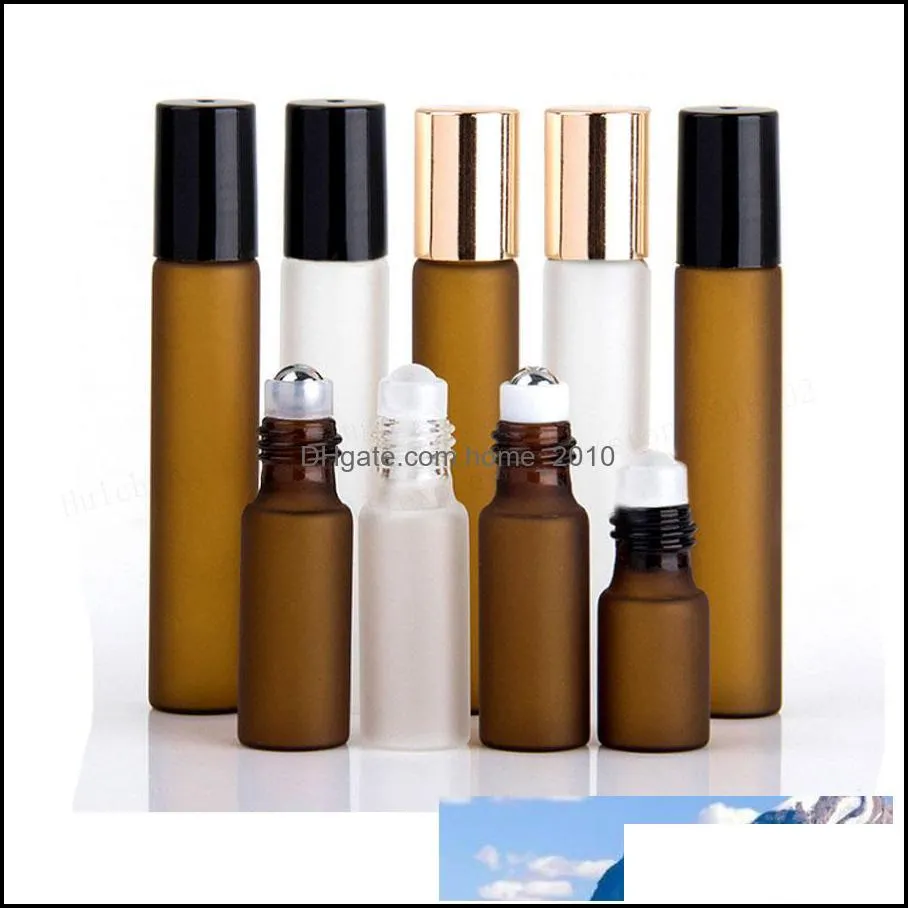 3ml 5ml 10ml frost clear amber roll on roller bottle for  oils refillable perfume bottle deodorant containers