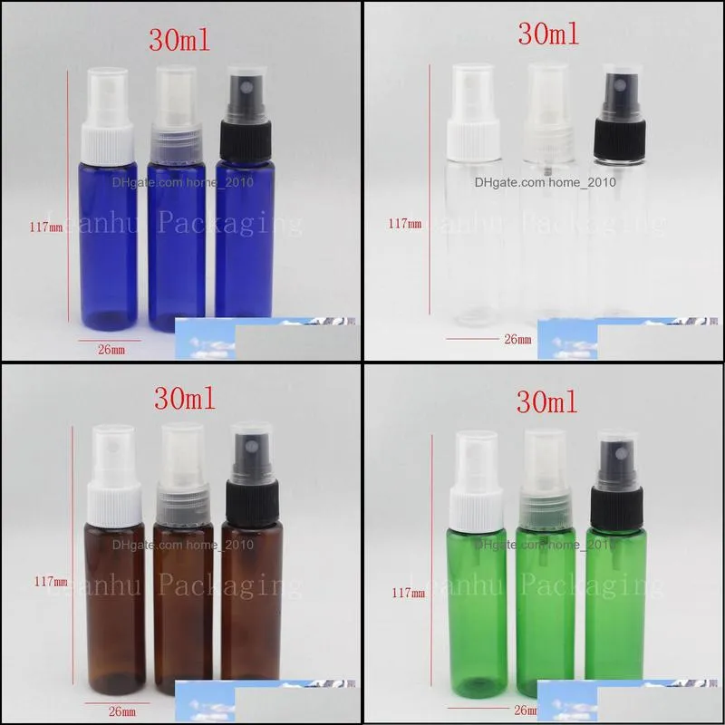 50 x 30ml spray refillable bottles packing perfume 1oz travel plastic bottle with mist spray pump more colors available