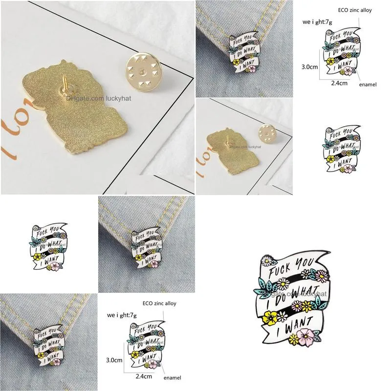 fashion creative cartoon english alphabet brooches flower letter enamel pins alloy brooch for girls denim shirt badge jewelry gift friend bag
