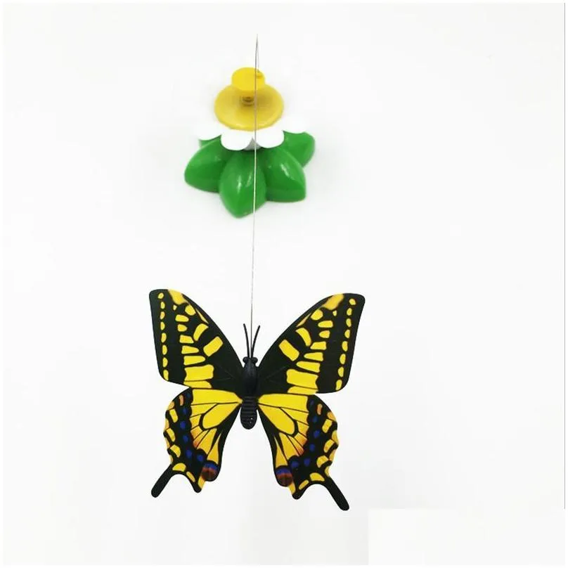 cat toys cute electric rotating colorful butterfly bird funny dog scratch toy for small cats intelligence tainingcatcat