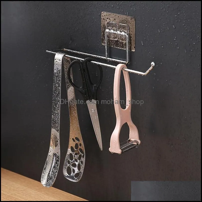 stainless steel self adhesive hanging toilet paper holder bathroom towel kitchen cabinet roll paper rack holders home wall storage racks