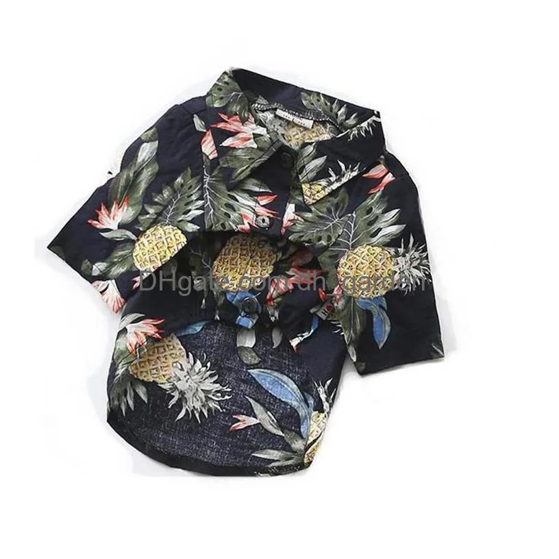 fashion dog shirt clothes summer beach clothes vest pet clothing floral tshirt hawaiian for small large dog chihuahua