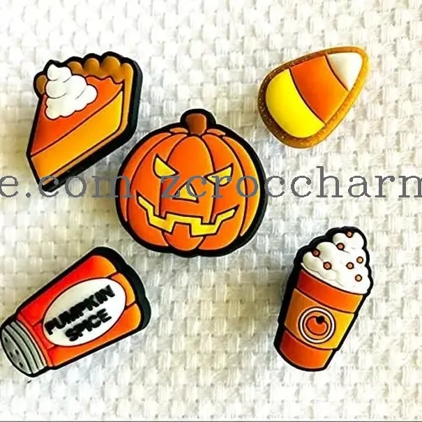 3ml halloween pumpkin croc charms happy thanksgiving shoe charms horror movie shoe decoration charms accessories for shoes bracelet wristband gift for birthday party holiday