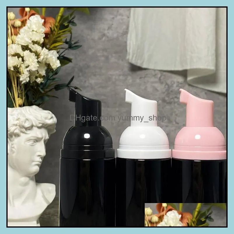 matte black travel soap bottle plastic foam bottles mini foaming pump dispenser for cleaning cosmetics packaging 60ml