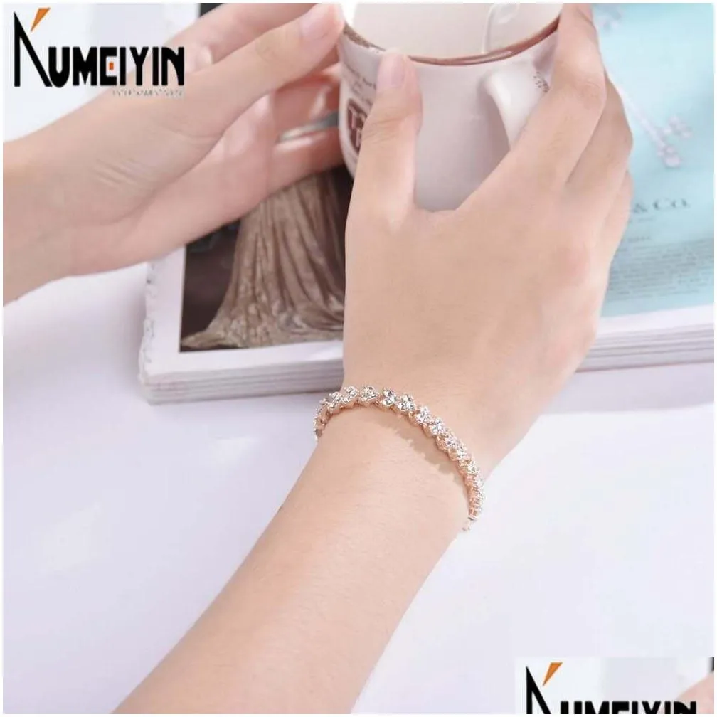 2021 crystal bracelet party favor womens natural zircon bracelets full of diamonds european and american roman jewelry