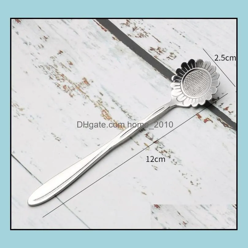 stainless steel coffee spoon teaspoons jelly spoon sugar spoon ice cream spoons flower shape creative design sakura sn1835