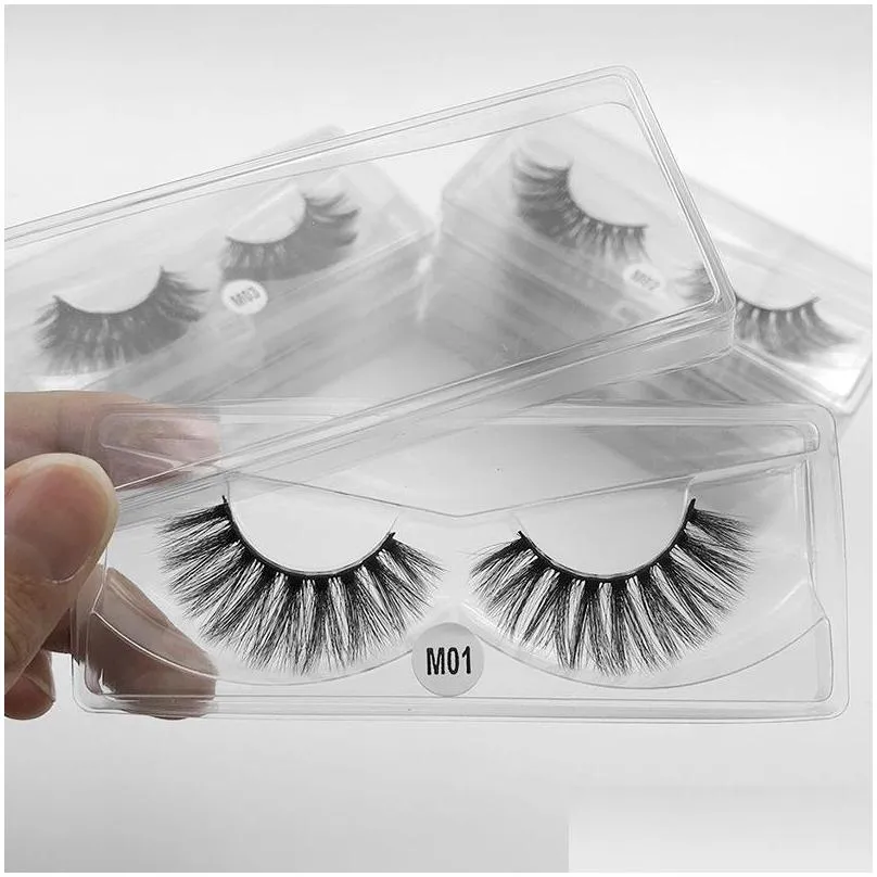 false eyelashes 100 pairs a lot eye tail elongated style mix 10 styles 3d mink eyelash natural long hand made makeup transparent lash boxes without color bottom