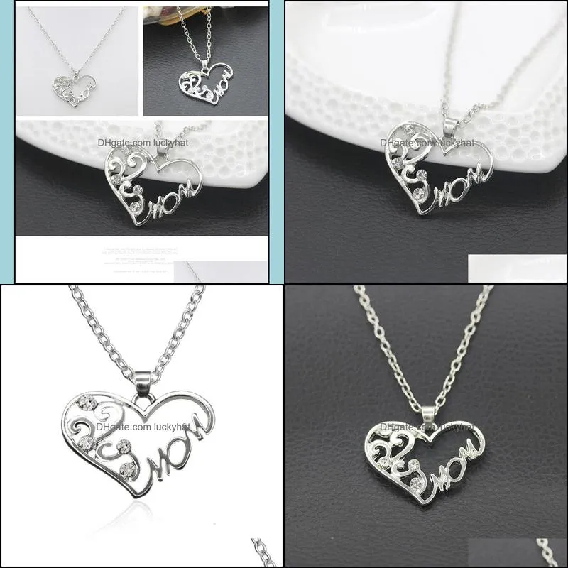 chain necklace wholesale necklace mom word necklace romantic birthday cheap women jewelry pendants necklaces