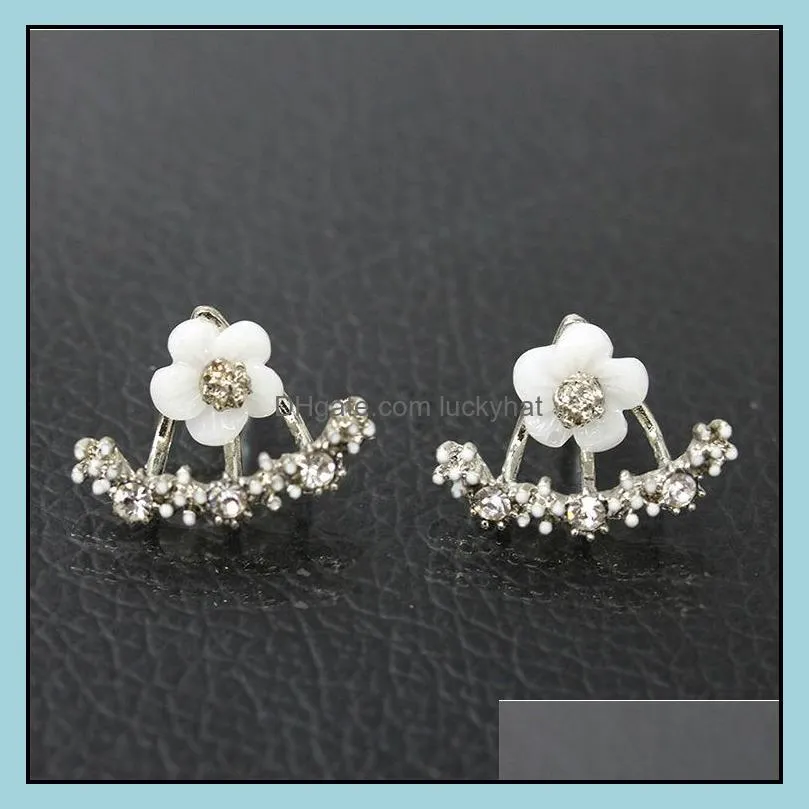 daisy earrings imitation diamond jewelry small daisy flowers hanging after senior flower earrings