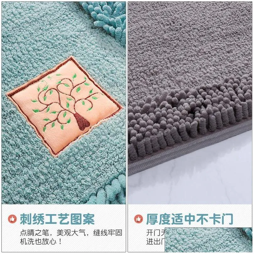 bathroom round floor mat household kitchen absorbent bedroom study living room nonslip door 80cm long 50cm wide carpets