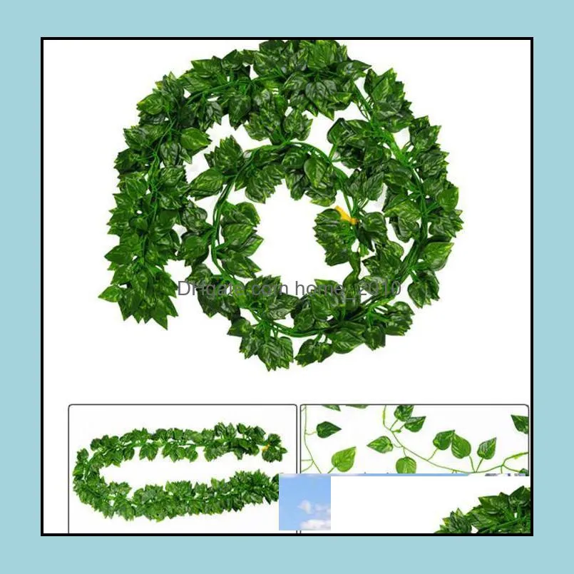 2m artificial ivy leaf garland plants vine fake foliage flowers plastic plants for diy decoration 20pcs