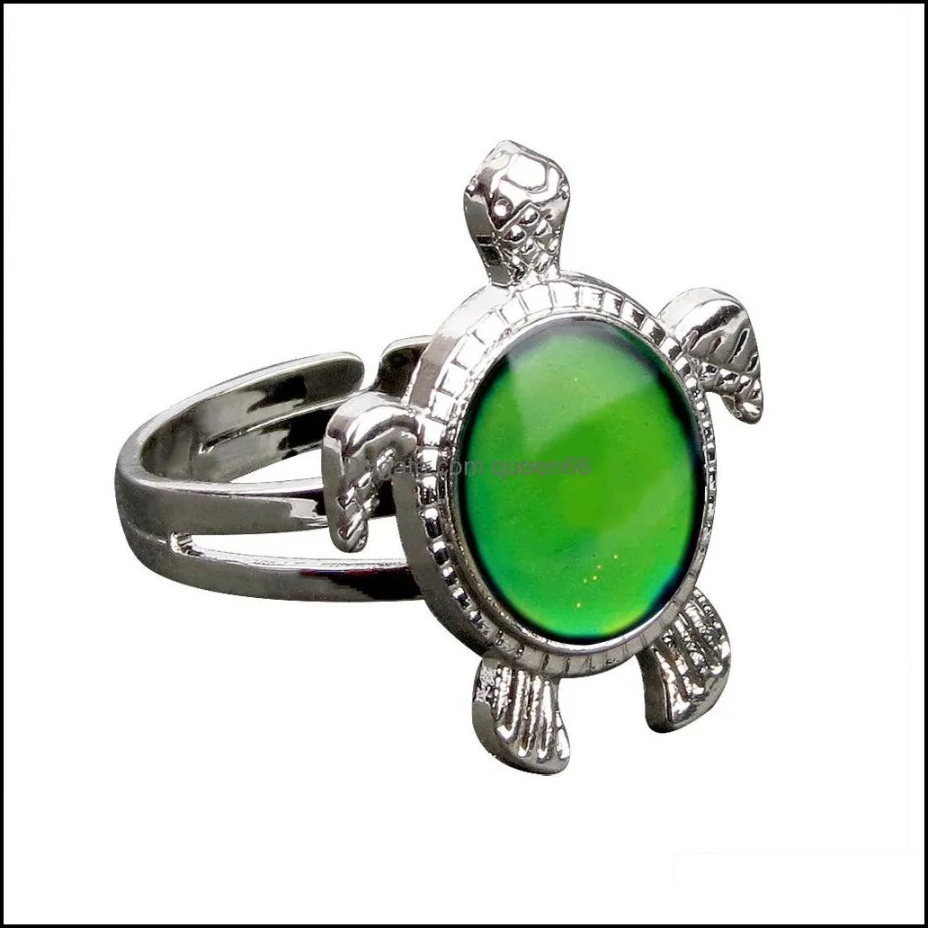 turtle mood ring color change emotion feeling rings temperature control women