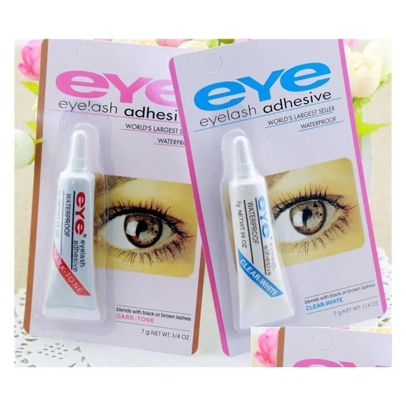 eye lash glue black white makeup adhesive waterproof false eyelashes adhesives glue white and black available dropshipping