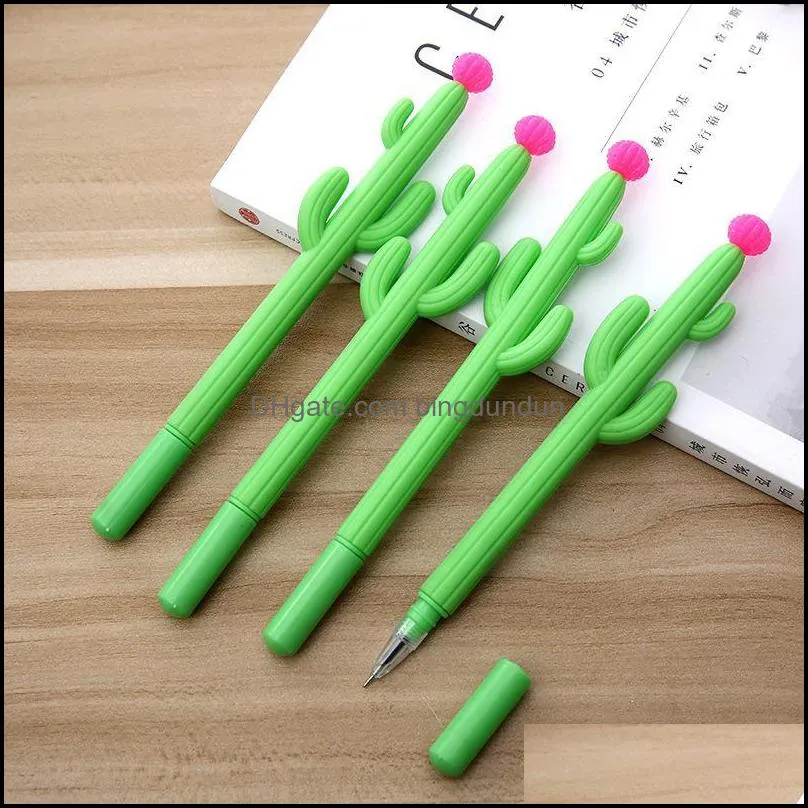 creative cactus gel pen plant school office signature pens cute design student personality writing stationery gift wq738wll