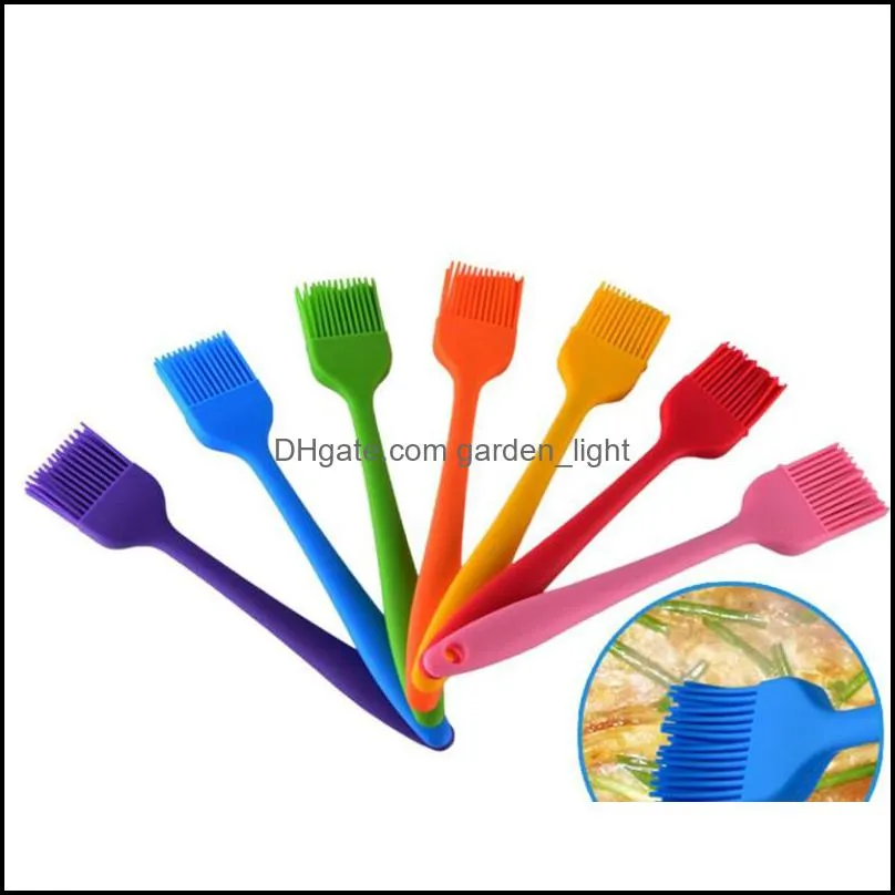silicone oil brushes for cake bread butter multicolor basting pastry brush baking tools kitchen safety bbq brush 21x3cm