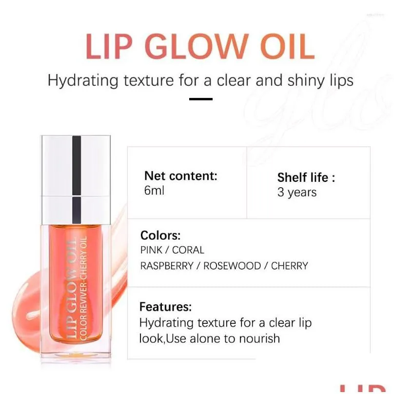 lip gloss 6ml crystal jelly moisturizing glow oil kit cherry plumping sexy plump tinted plumper makeup