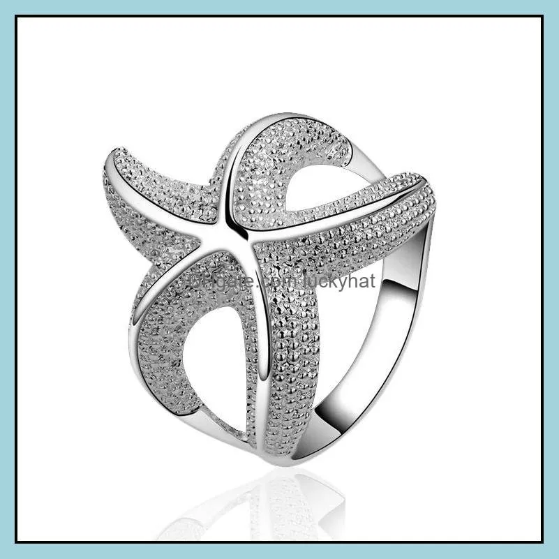 rings for women men 925 silver customizable women personalized fashion starfish birthday 925 silver wedding rings