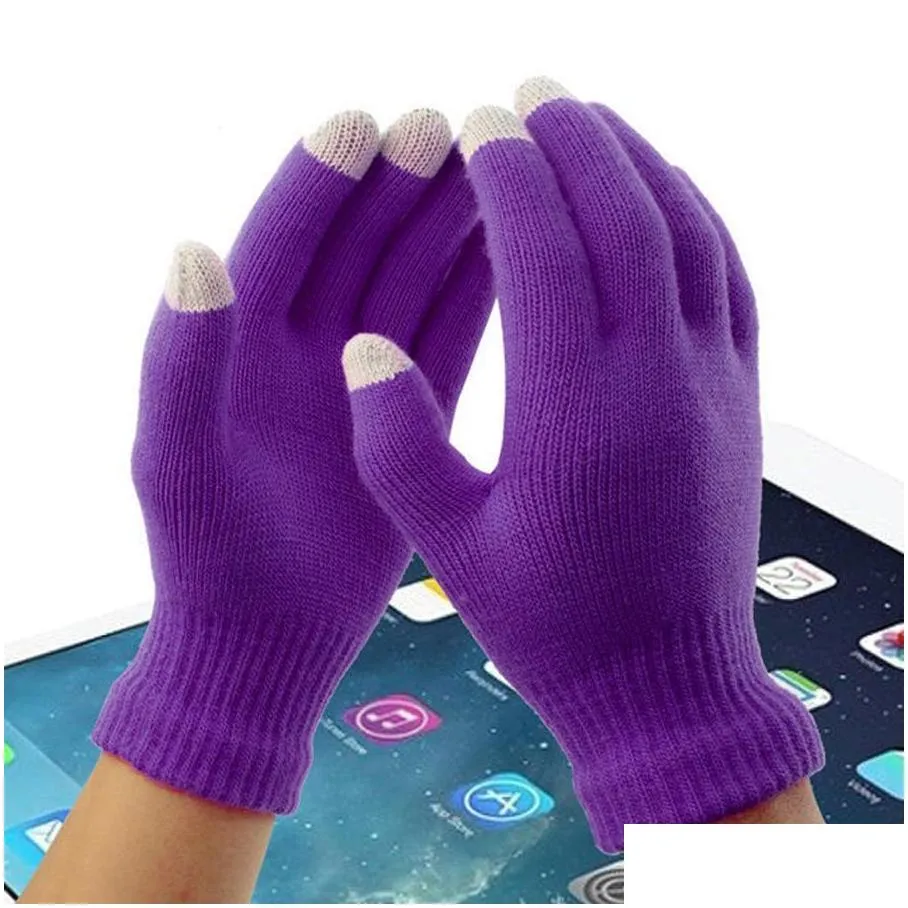 high quality men women touch screen gloves winter warm mittens female winter full finger stretch comfortable breathable warm glove