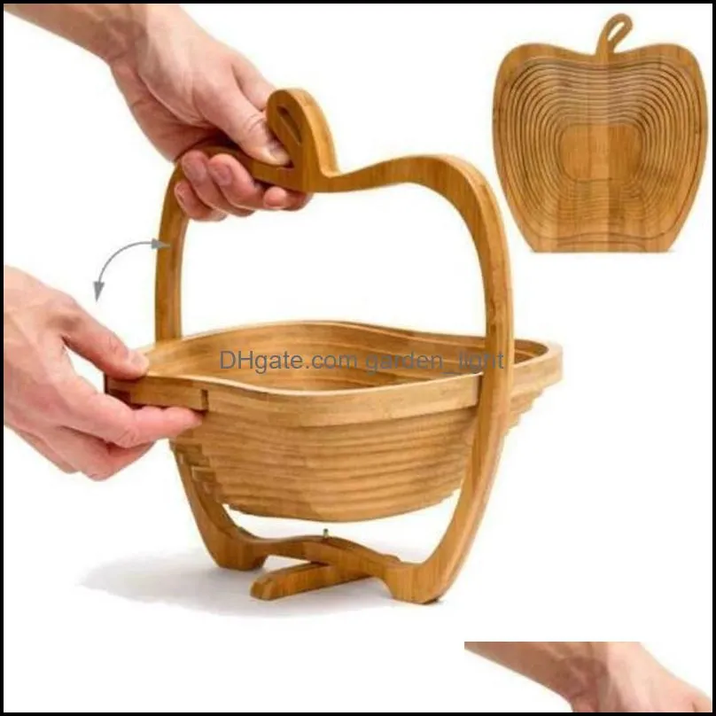 popular wooden vegetable basket with handle  shape fruit baskets foldable eco friendly skep fashion