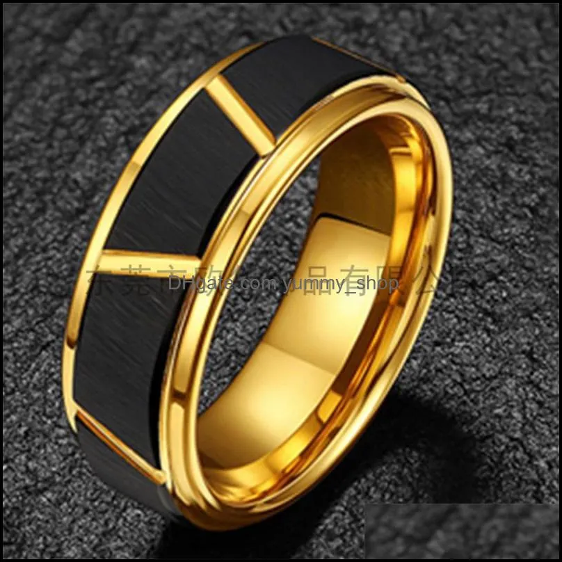 korean hot tungsten gold ring for men 815 r2